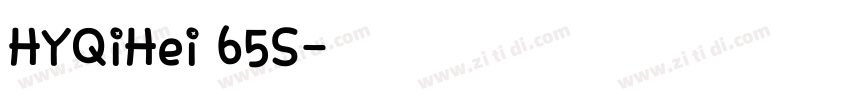 HYQiHei 65S字体转换